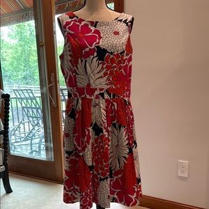 Size 14 Eliza J retro floral  Sleeveless Dress